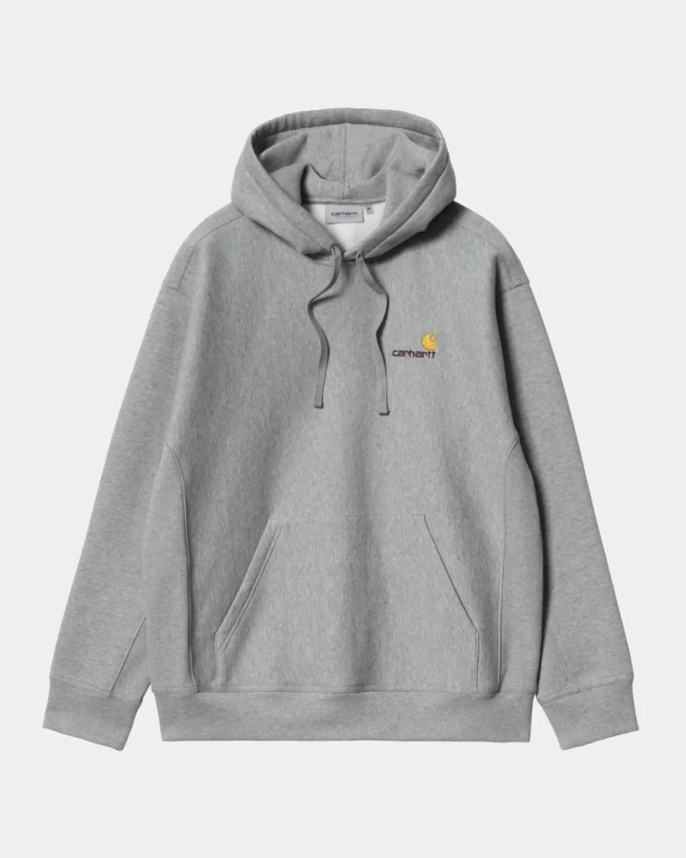 Carhartt WIP American Script Sweatshirt Med Haette | Gra Lyng Best Sale