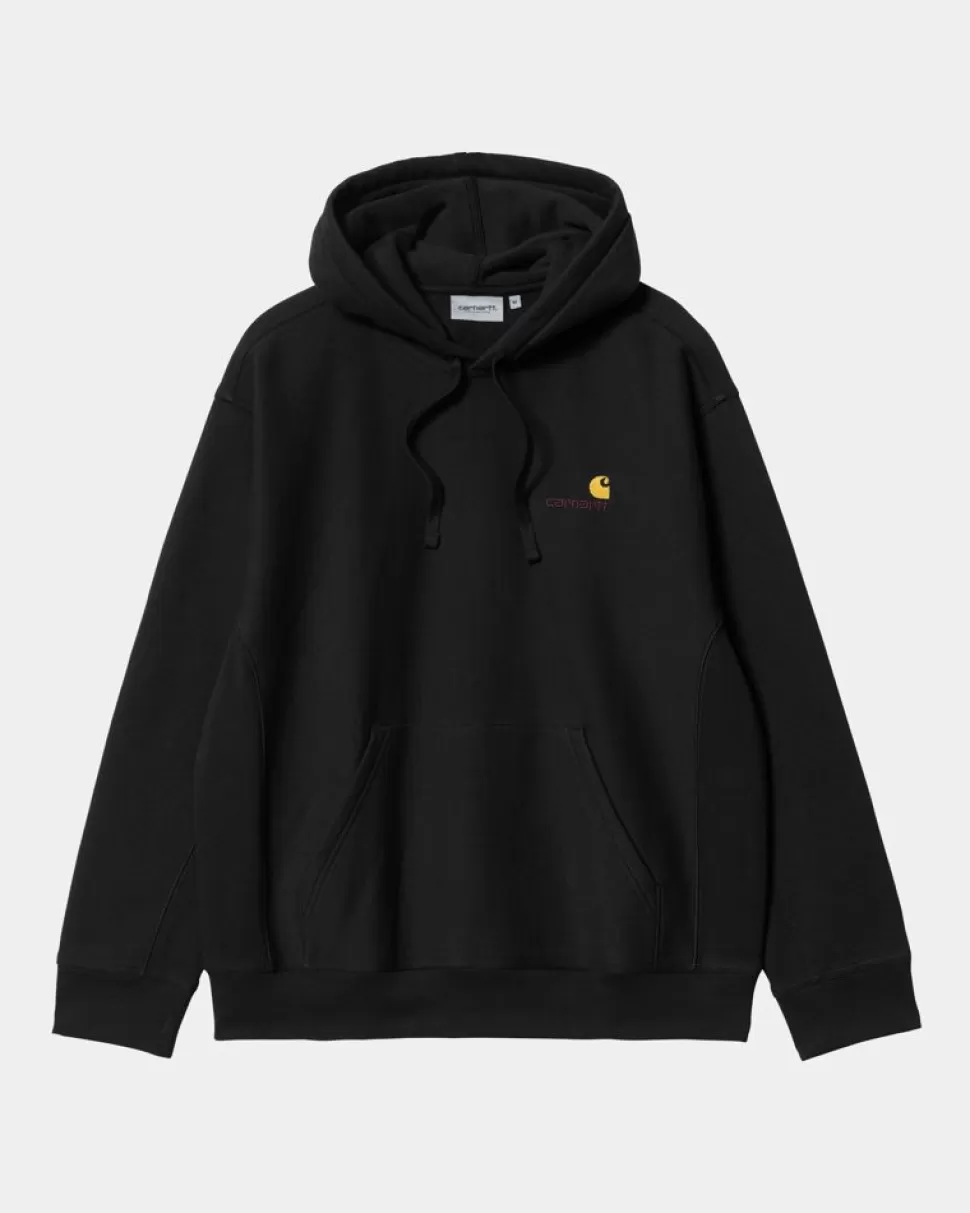 Carhartt WIP American Script Sweatshirt Med Haette | Sort Fashion