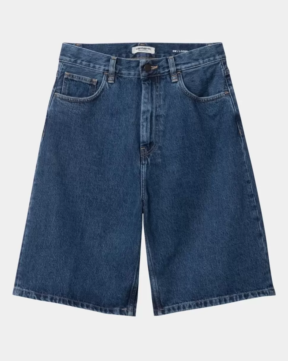 Carhartt WIP Brandon Shorts Til Kvinder | Bla (Stenvasket) Outlet