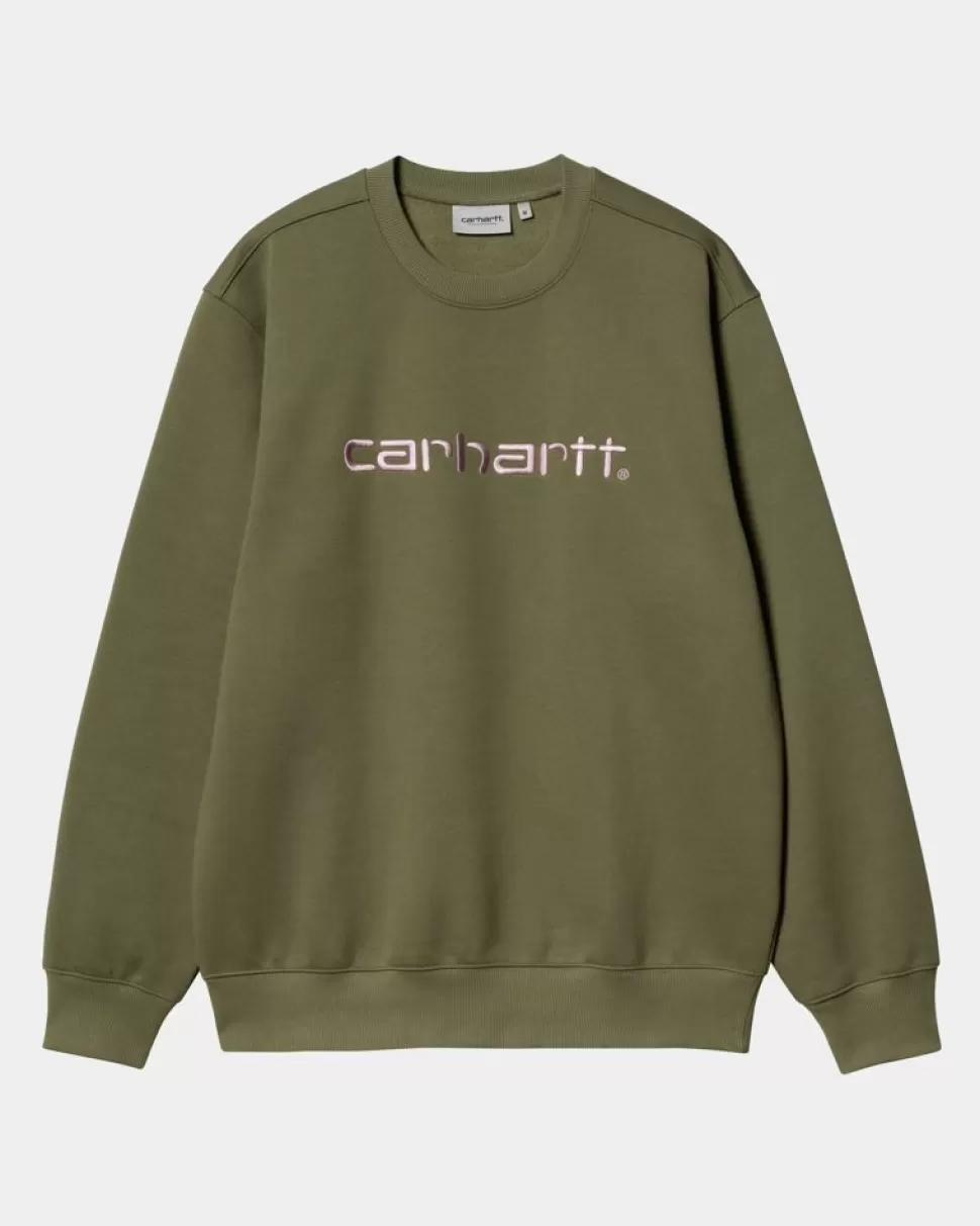 Carhartt WIP Carhartt Sweatshirt | Dundee / Glassy Pink Cheap