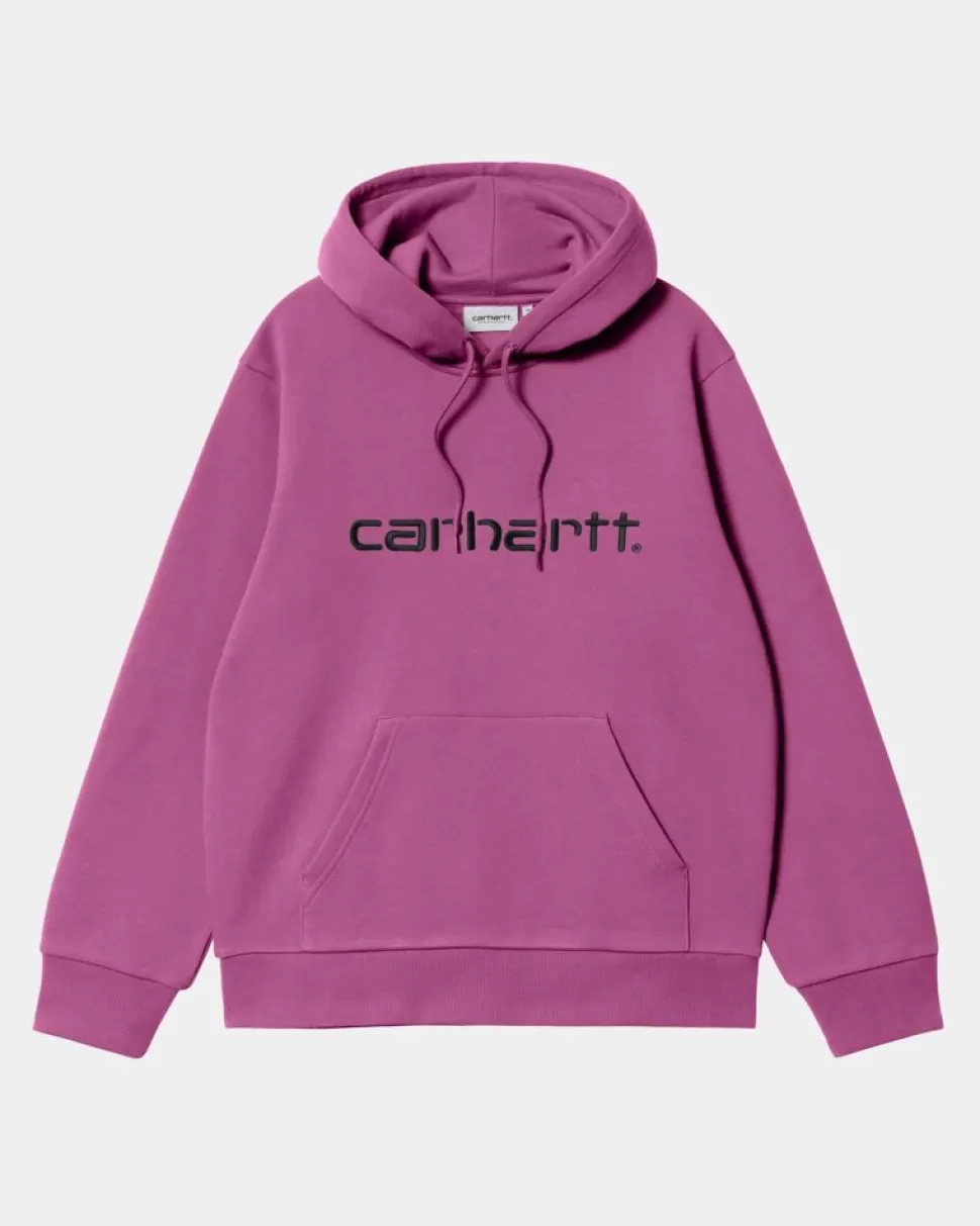 Carhartt WIP Carhartt Sweatshirt Med Haette | Magenta / Sort Sale