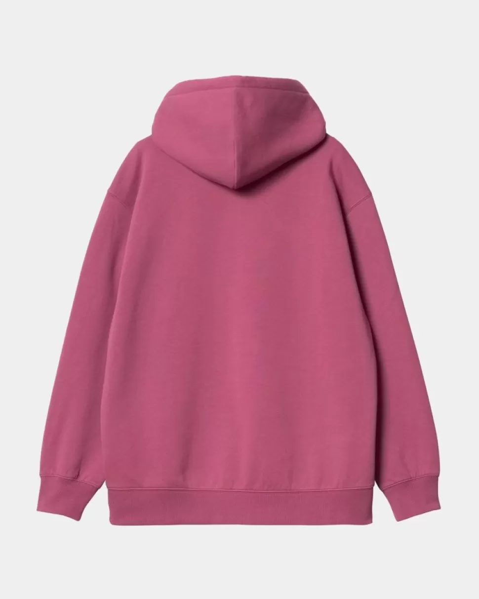 Carhartt WIP Carhartt Sweatshirt Med Haette Til Kvinder | Magenta / Tonic Hot