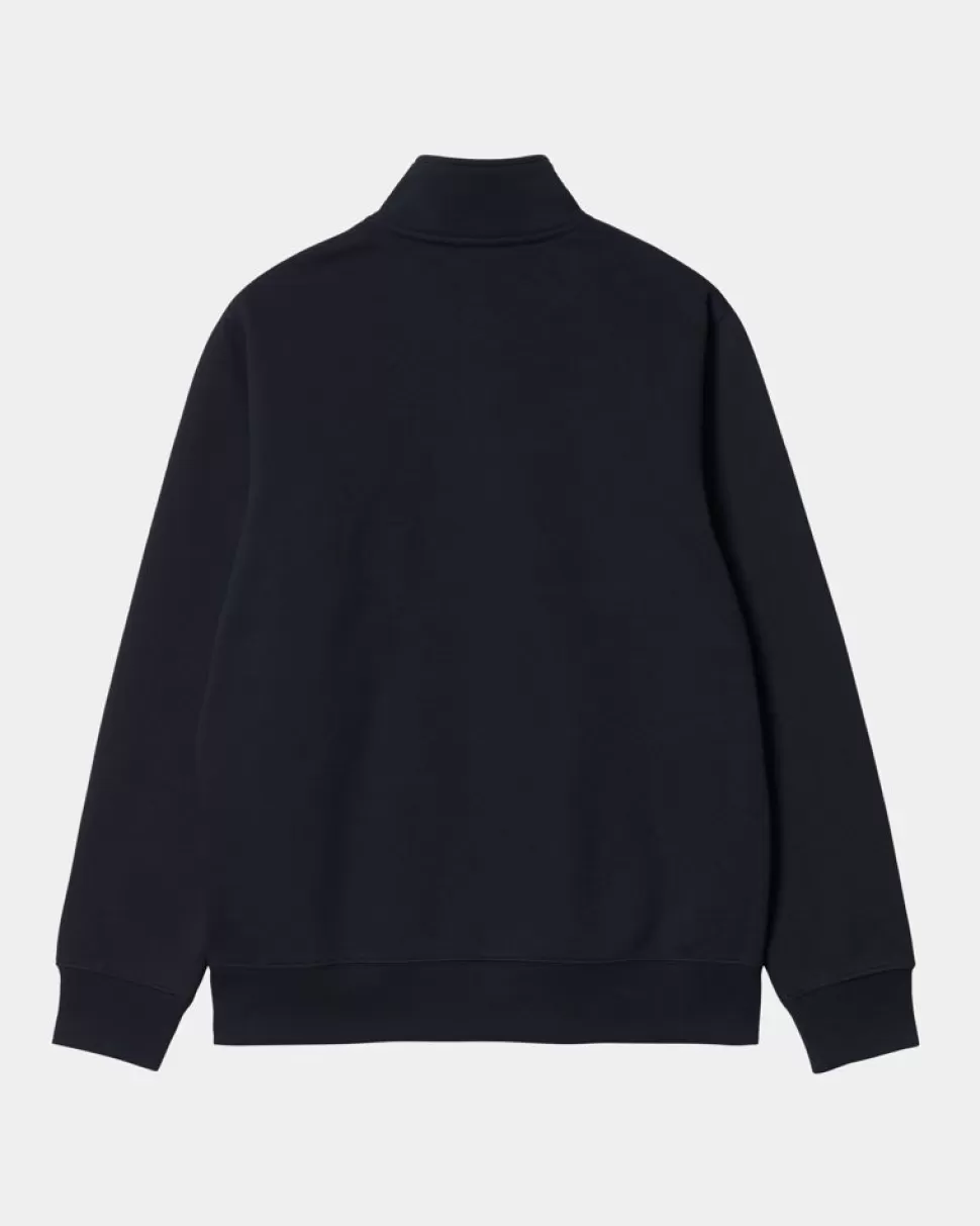 Carhartt WIP Chase Neck Zip Sweatshirt | Dark Navy Sale