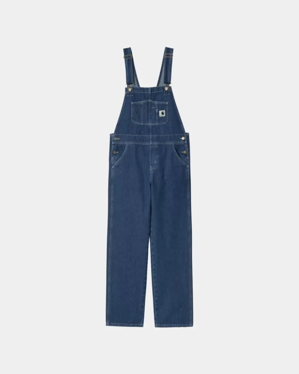 Carhartt WIP Damesmaek Overall Lige - Denim | Bla (Stenvasket) Cheap