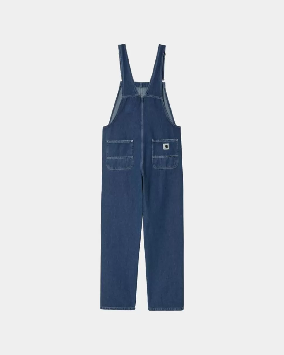 Carhartt WIP Damesmaek Overall Lige - Denim | Bla (Stenvasket) Cheap