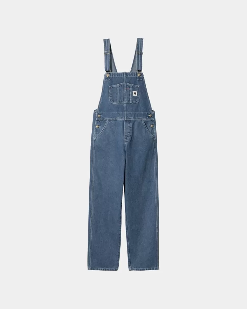 Carhartt WIP Damesmaek Overall Lige - Norco Denim | Bla (Stenvasket) Fashion