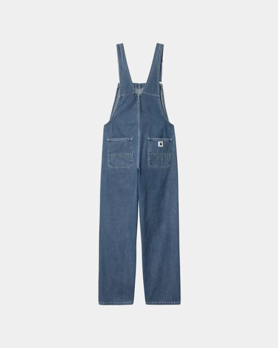 Carhartt WIP Damesmaek Overall Lige - Norco Denim | Bla (Stenvasket) Fashion