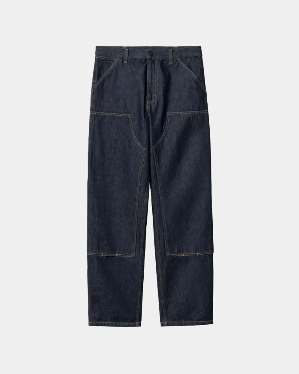 Carhartt WIP Dobbelt Knaebukser - Denim | Bla (Skyllet) Outlet