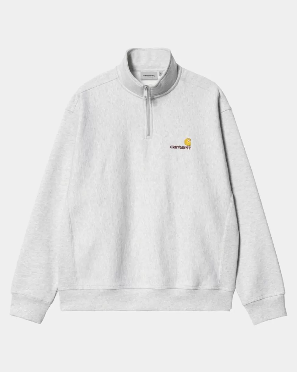 Carhartt WIP Half Zip American Script Sweatshirt | Ask Heather Outlet