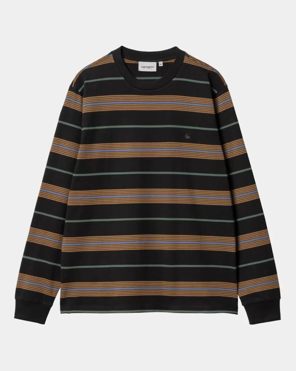 Carhartt WIP Haynes Stripe Langaermet T-Shirt | Sort Cheap