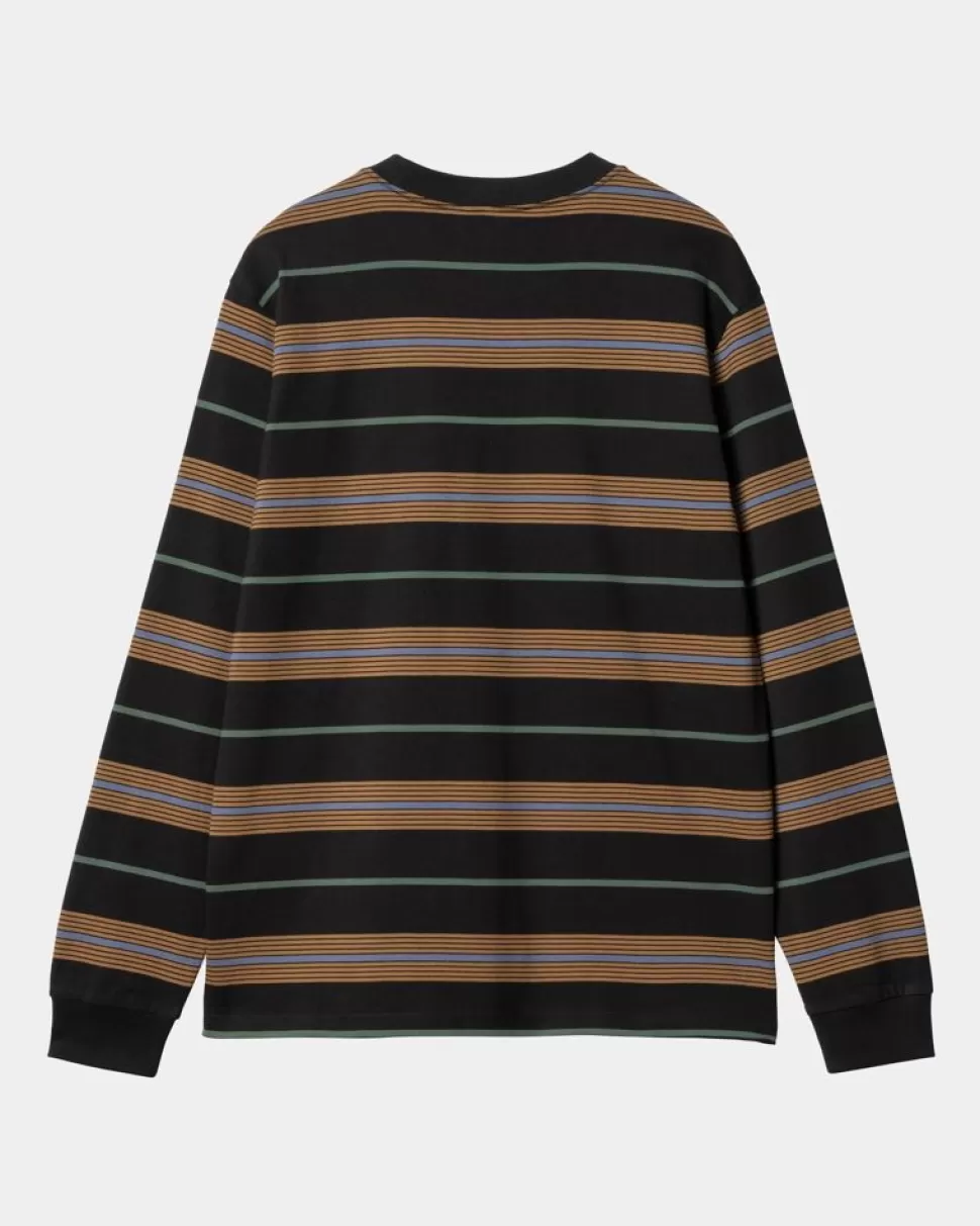 Carhartt WIP Haynes Stripe Langaermet T-Shirt | Sort Cheap