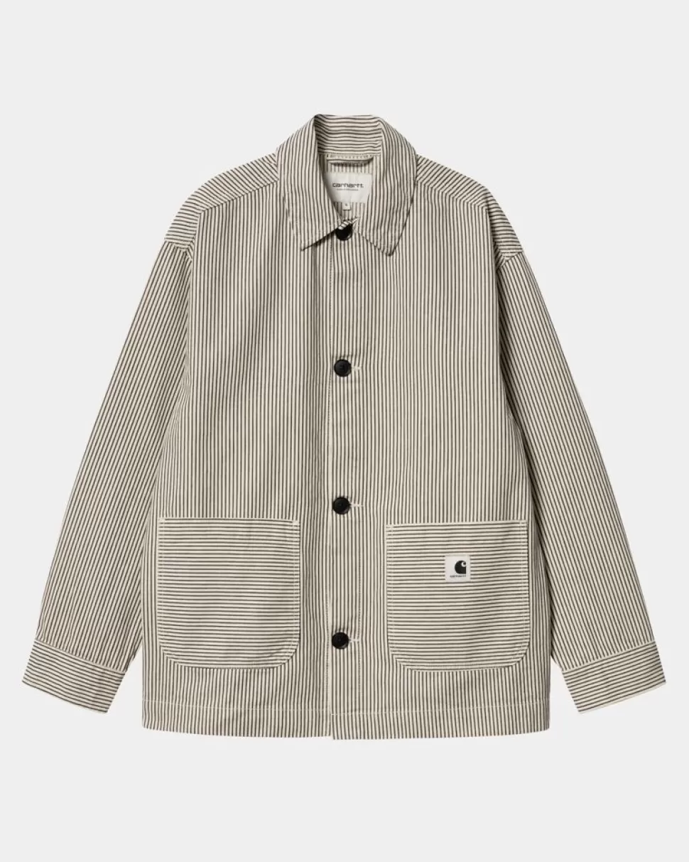 Carhartt WIP Haywood Stripe Coat | Voks / Sort Flash Sale