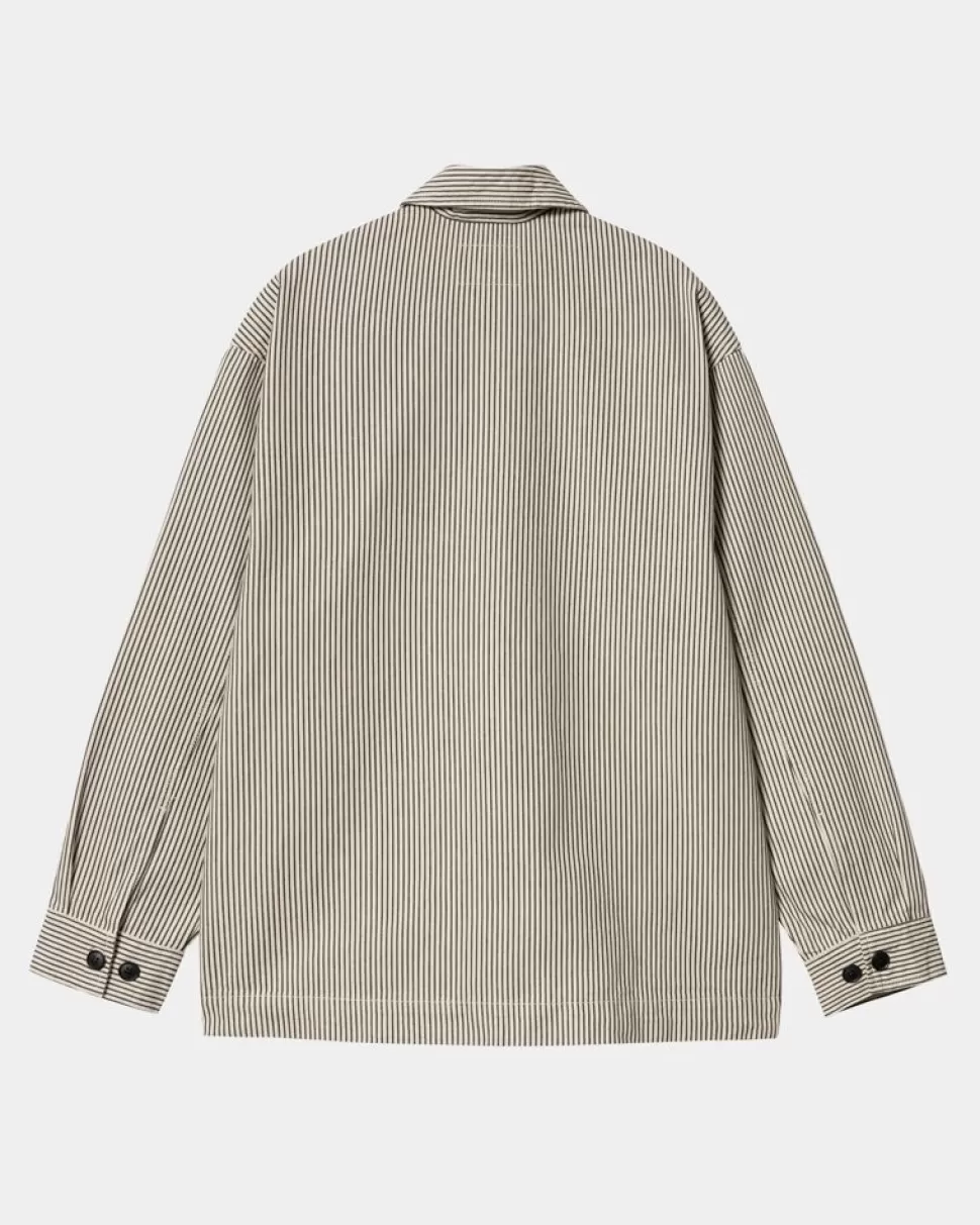 Carhartt WIP Haywood Stripe Coat | Voks / Sort Flash Sale