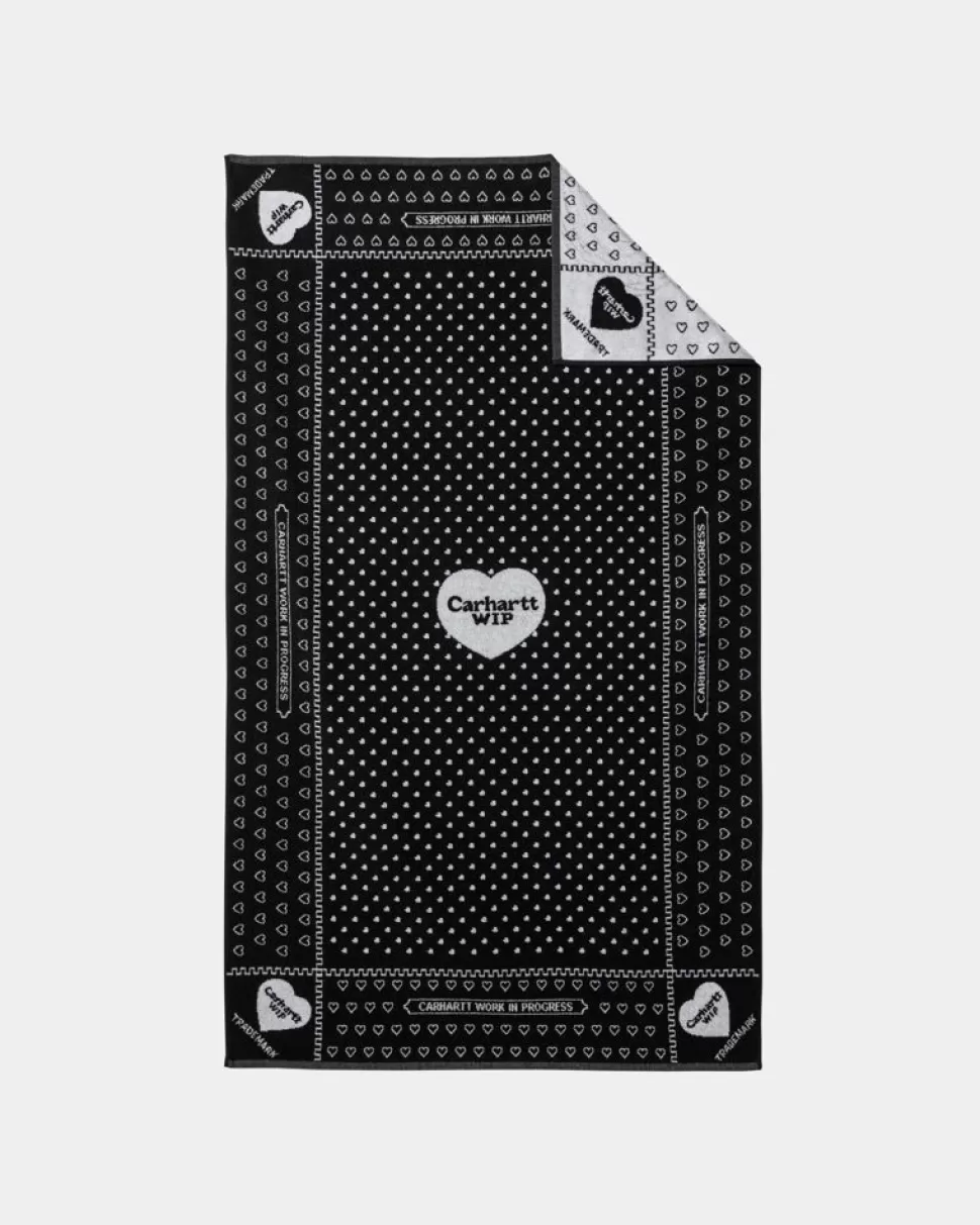 Carhartt WIP Hjerte Bandana Handklaede | Black Heart Bandana Jacquard Best Sale