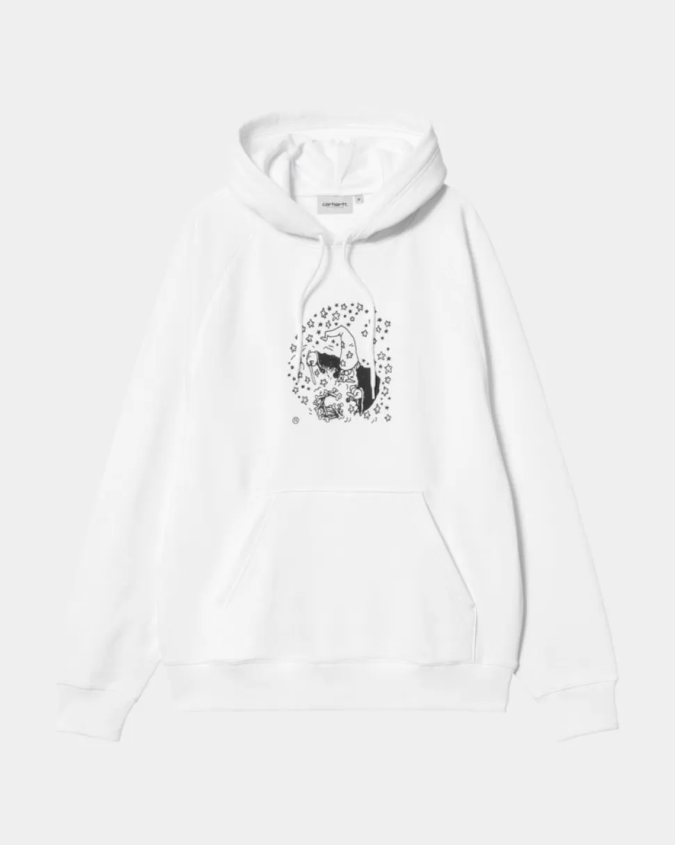 Carhartt WIP Hocus Pocus Sweatshirt Med Haette | Hvid Sort Hot