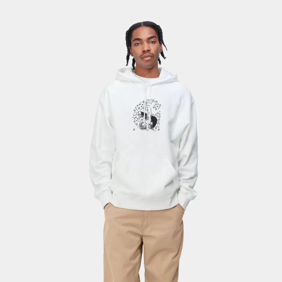 Carhartt WIP Hocus Pocus Sweatshirt Med Haette | Hvid Sort Hot