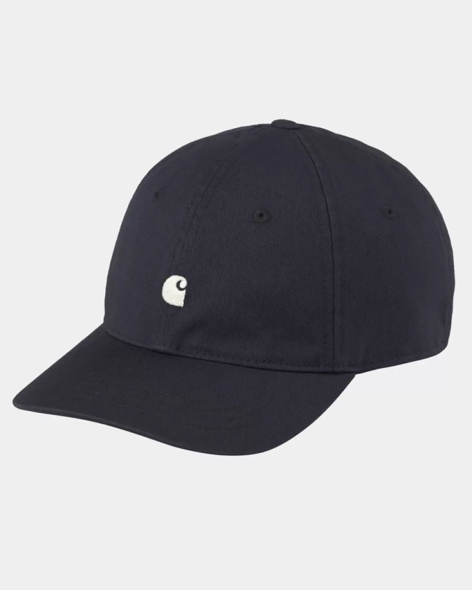 Carhartt WIP Madison Logo Kasket | Mork Navy / Voks Clearance