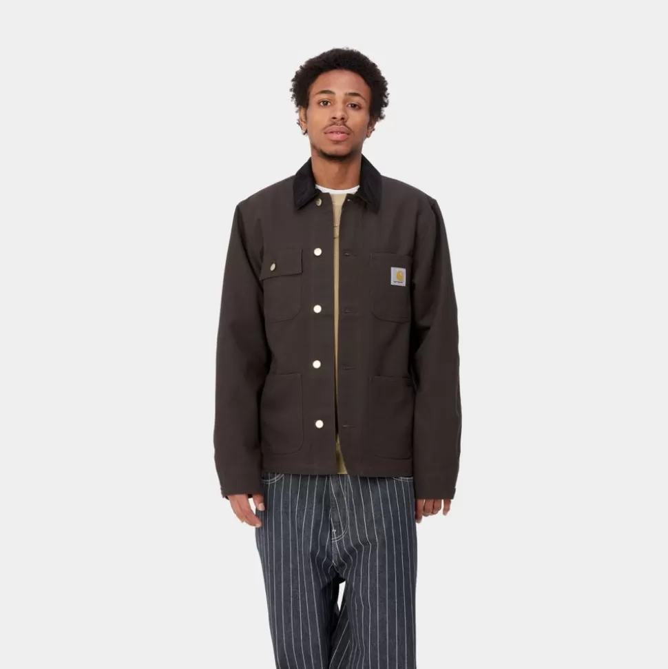 Carhartt WIP Michigan Chore Coat (Forar) | Tobak/Sort (Stiv) Clearance
