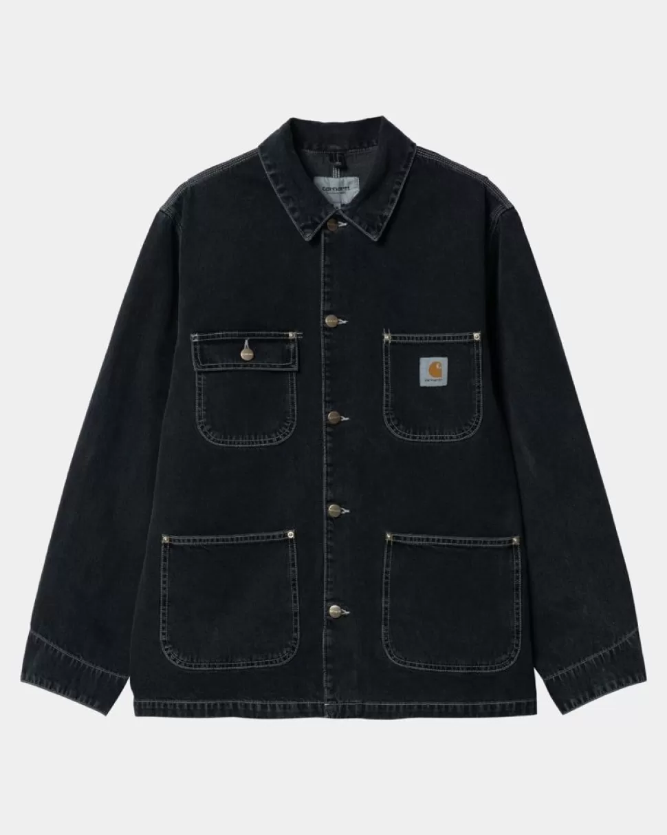 Carhartt WIP Og Chore Coat (Forar) | Sort (Heavy Stone Vask) Store