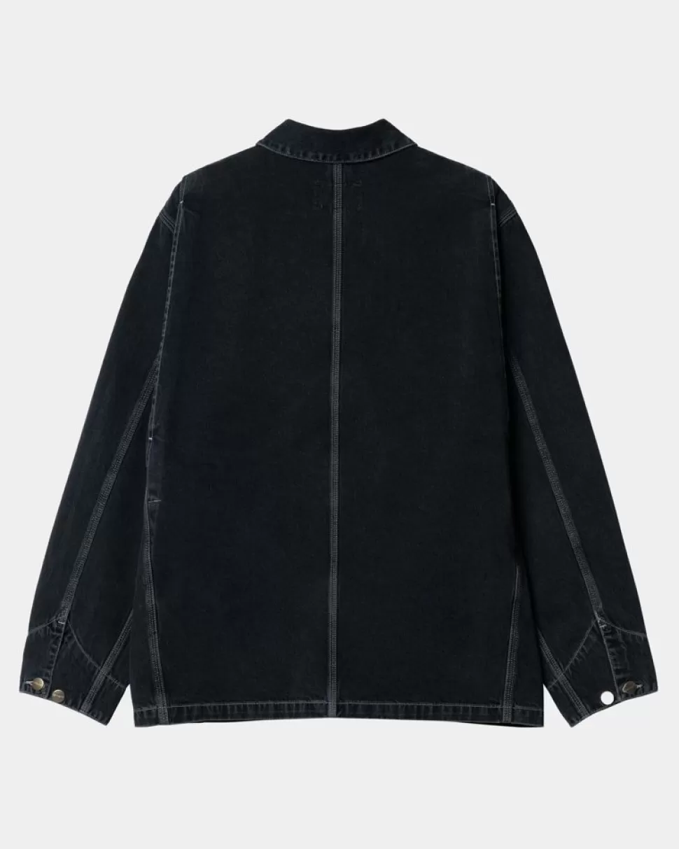 Carhartt WIP Og Chore Coat (Forar) | Sort (Heavy Stone Vask) Store