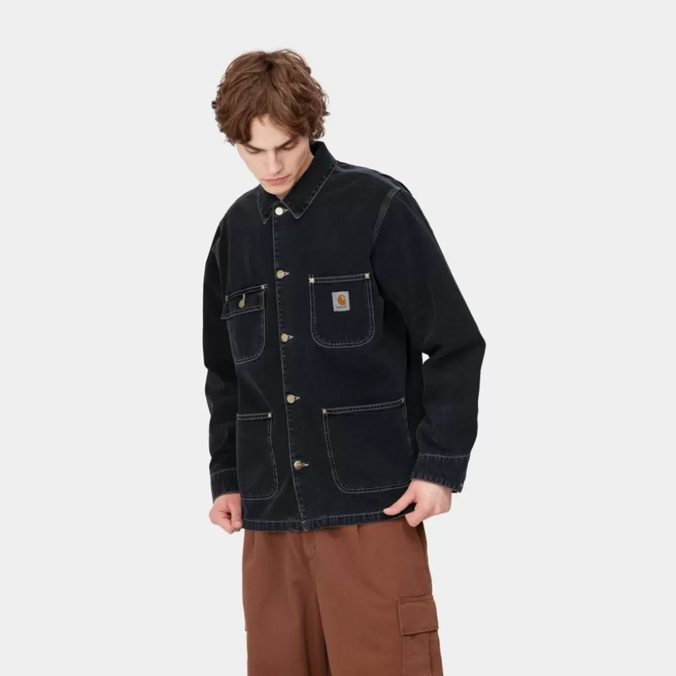 Carhartt WIP Og Chore Coat (Forar) | Sort (Heavy Stone Vask) Store