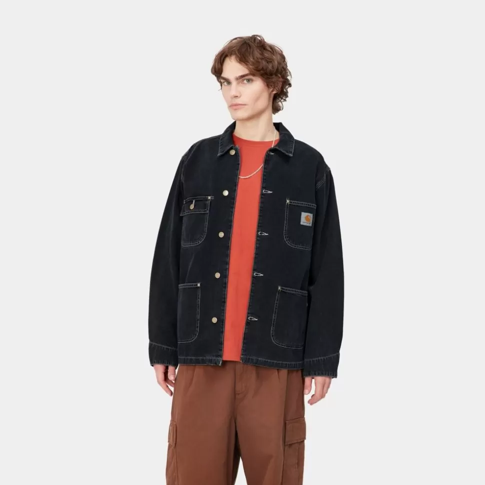 Carhartt WIP Og Chore Coat (Forar) | Sort (Heavy Stone Vask) Store