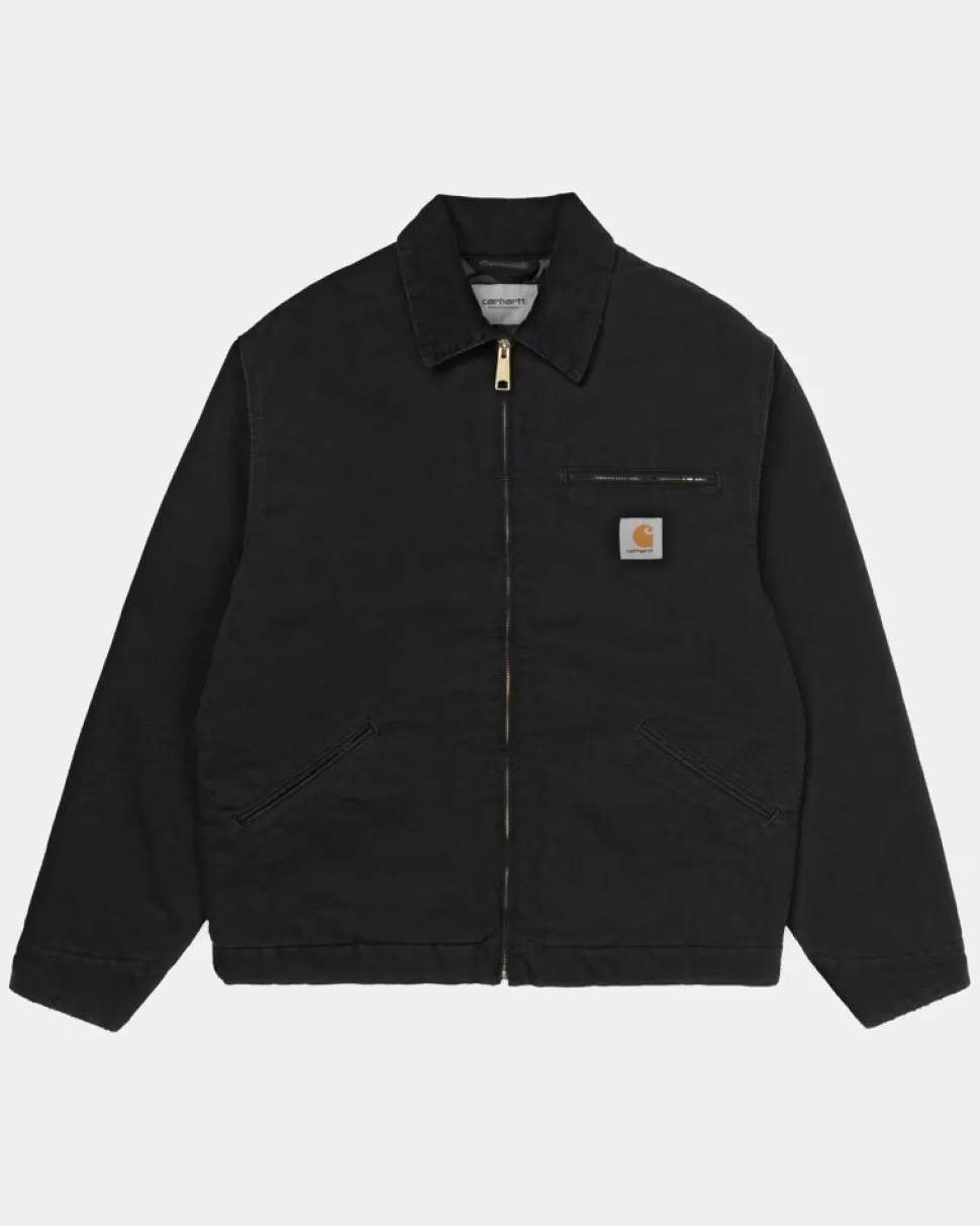 Carhartt WIP Og Detroit Jacket (Vinter) | Sort (Aeldet Laerred) Best Sale