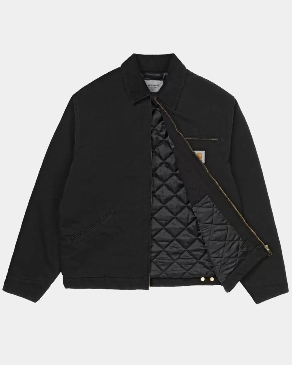 Carhartt WIP Og Detroit Jacket (Vinter) | Sort (Aeldet Laerred) Best Sale
