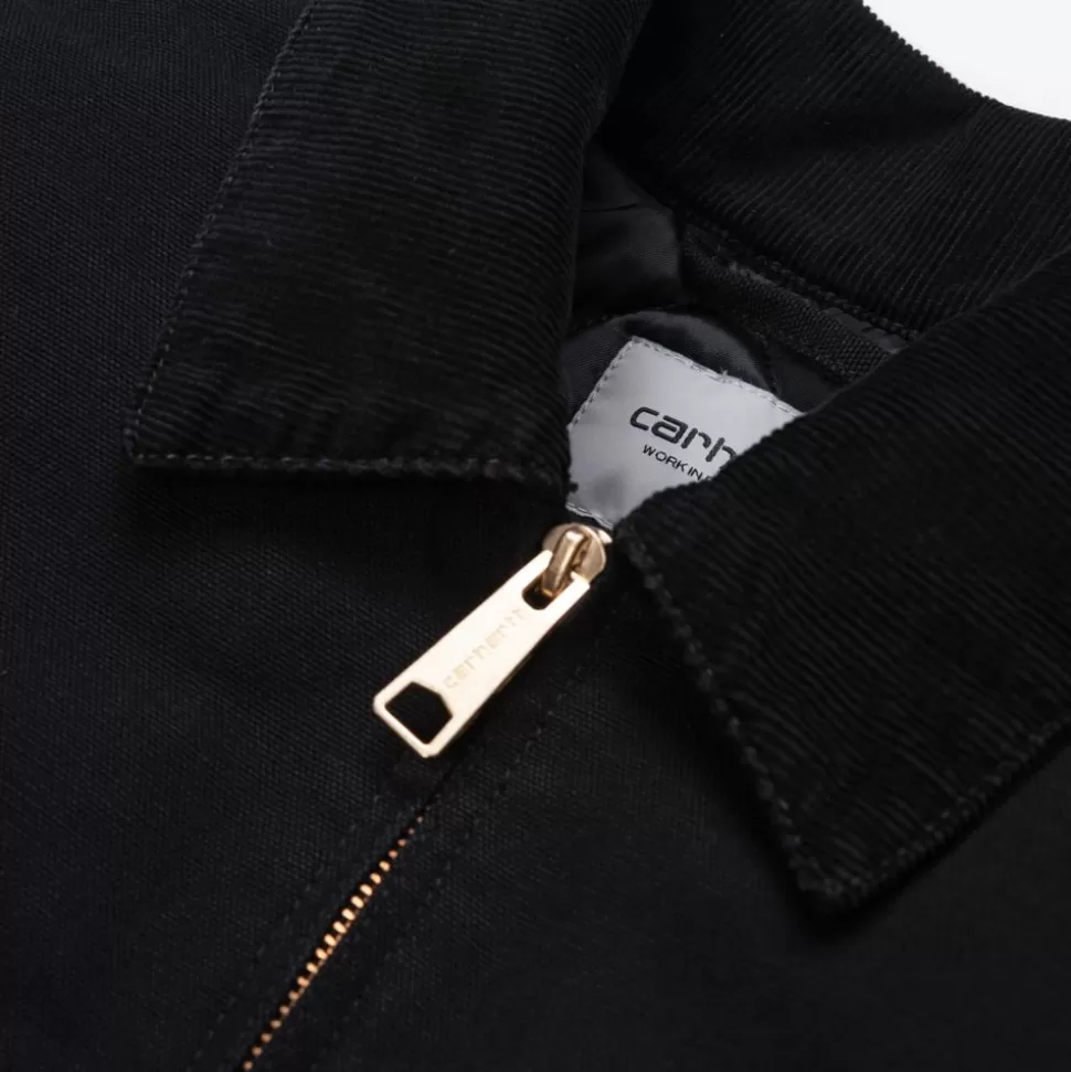 Carhartt WIP Og Detroit Jacket (Vinter) | Sort (Aeldet Laerred) Best Sale
