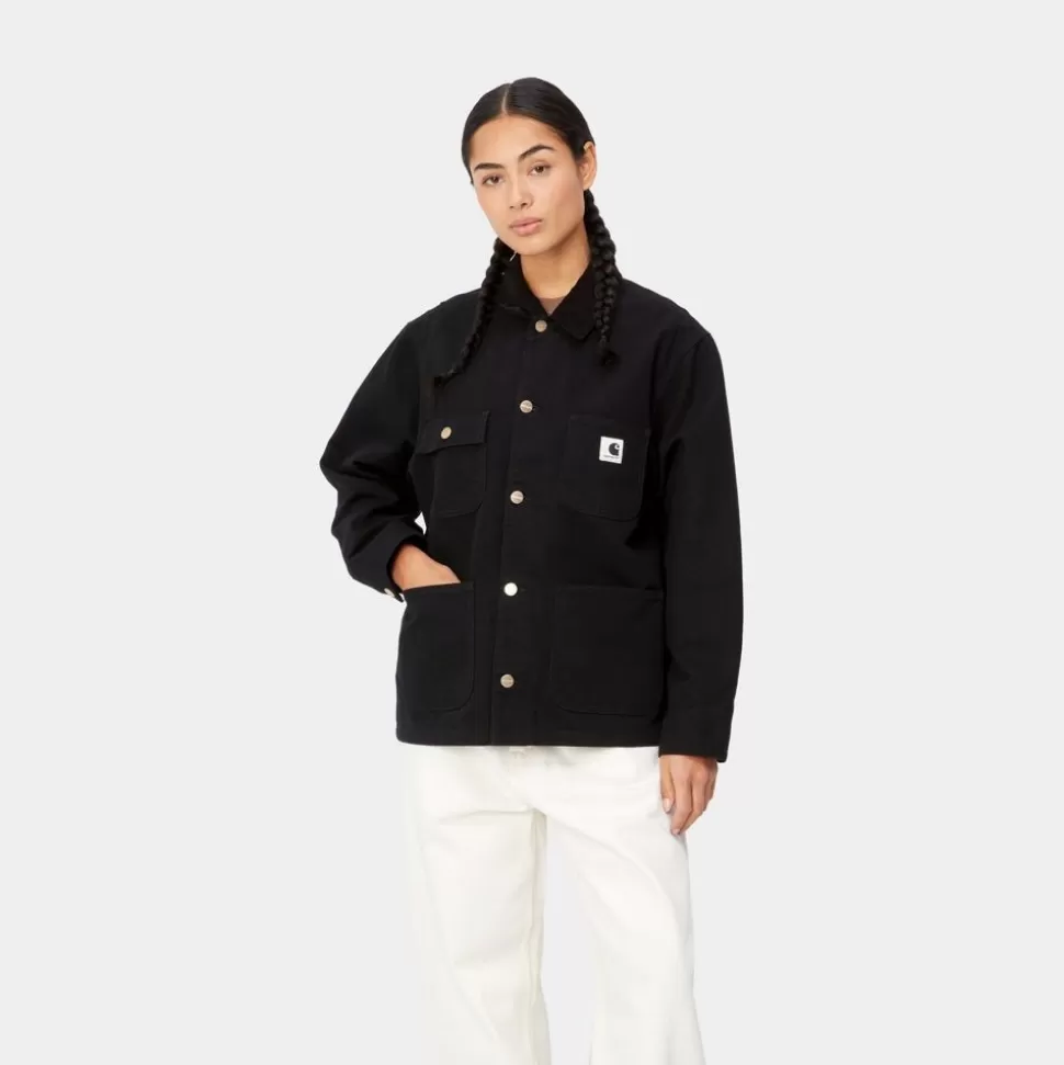 Carhartt WIP Og Michigan Frakke Til Kvinder (Forar) | Sort (Skyllet) Cheap
