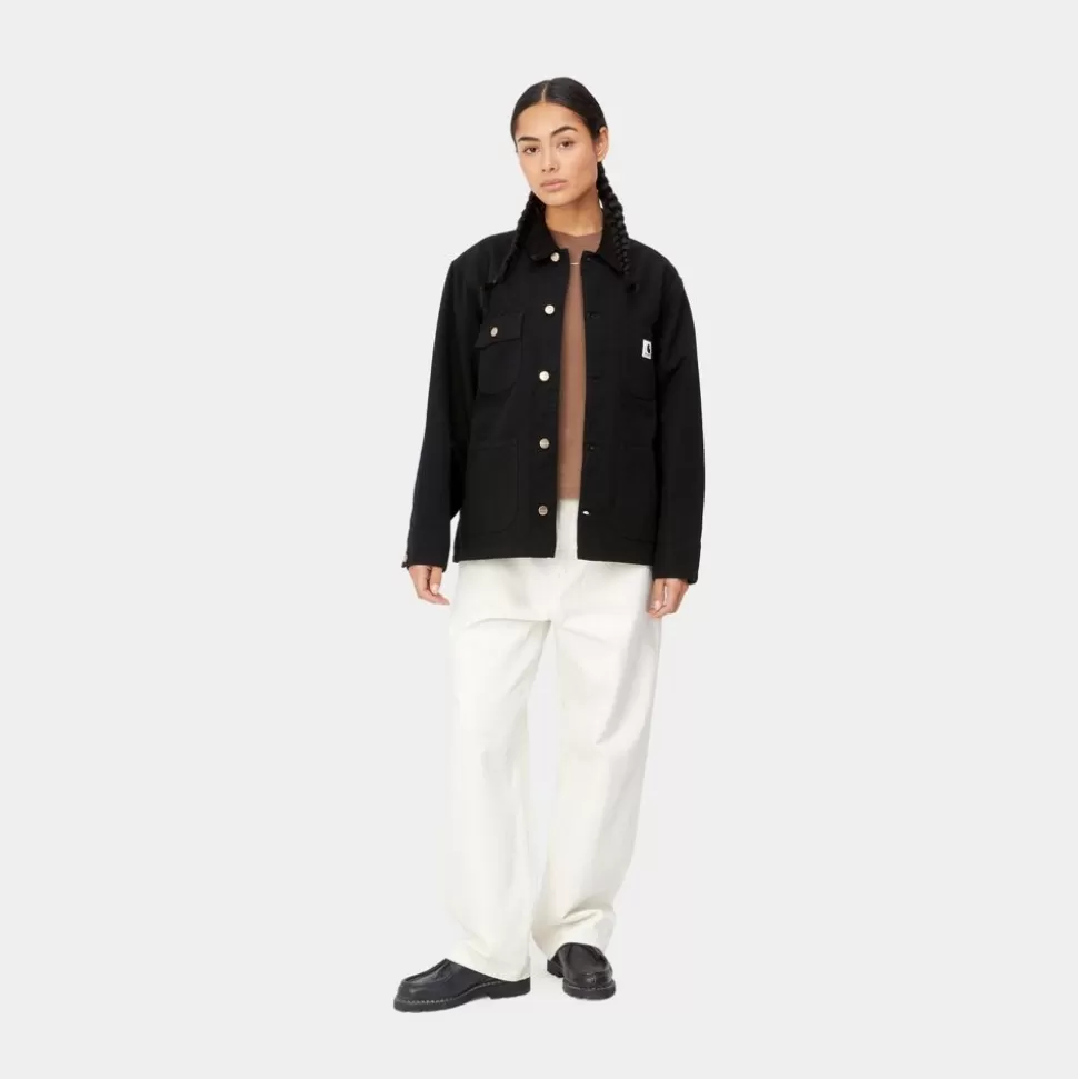 Carhartt WIP Og Michigan Frakke Til Kvinder (Forar) | Sort (Skyllet) Cheap