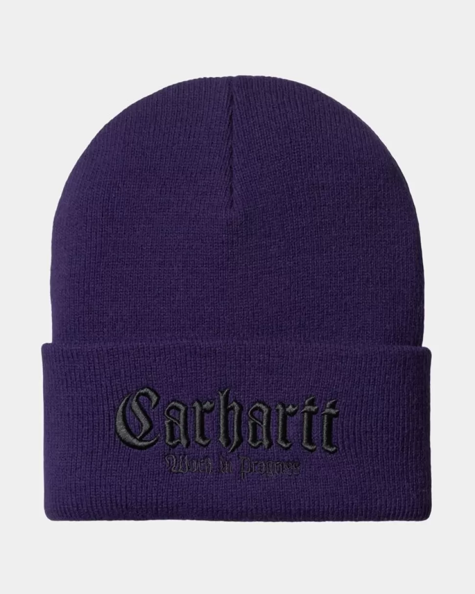 Carhartt WIP Onyx Beanie | Tyrian / Sort Shop