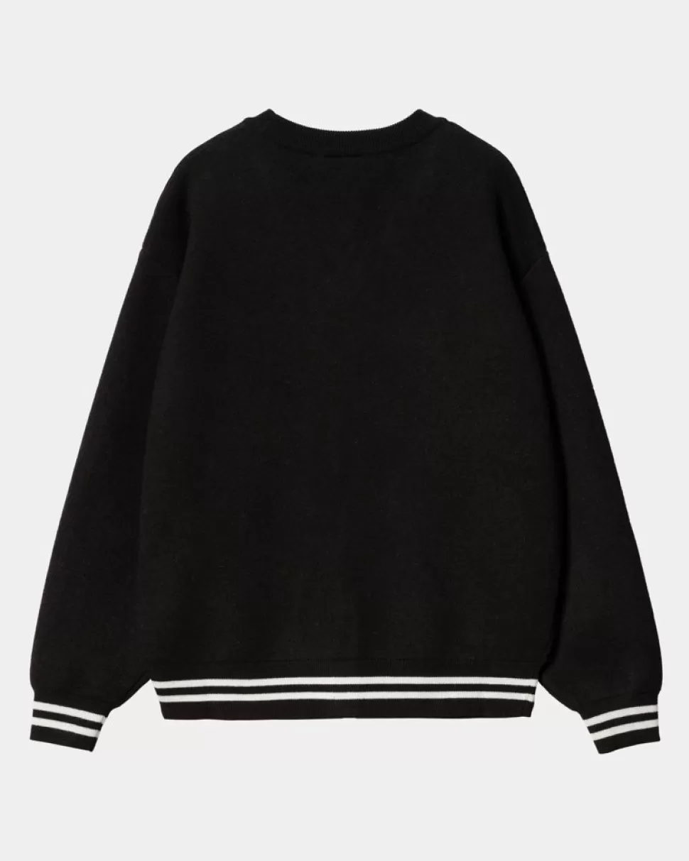 Carhartt WIP Onyx Cardigan | Sort/Voks Best Sale