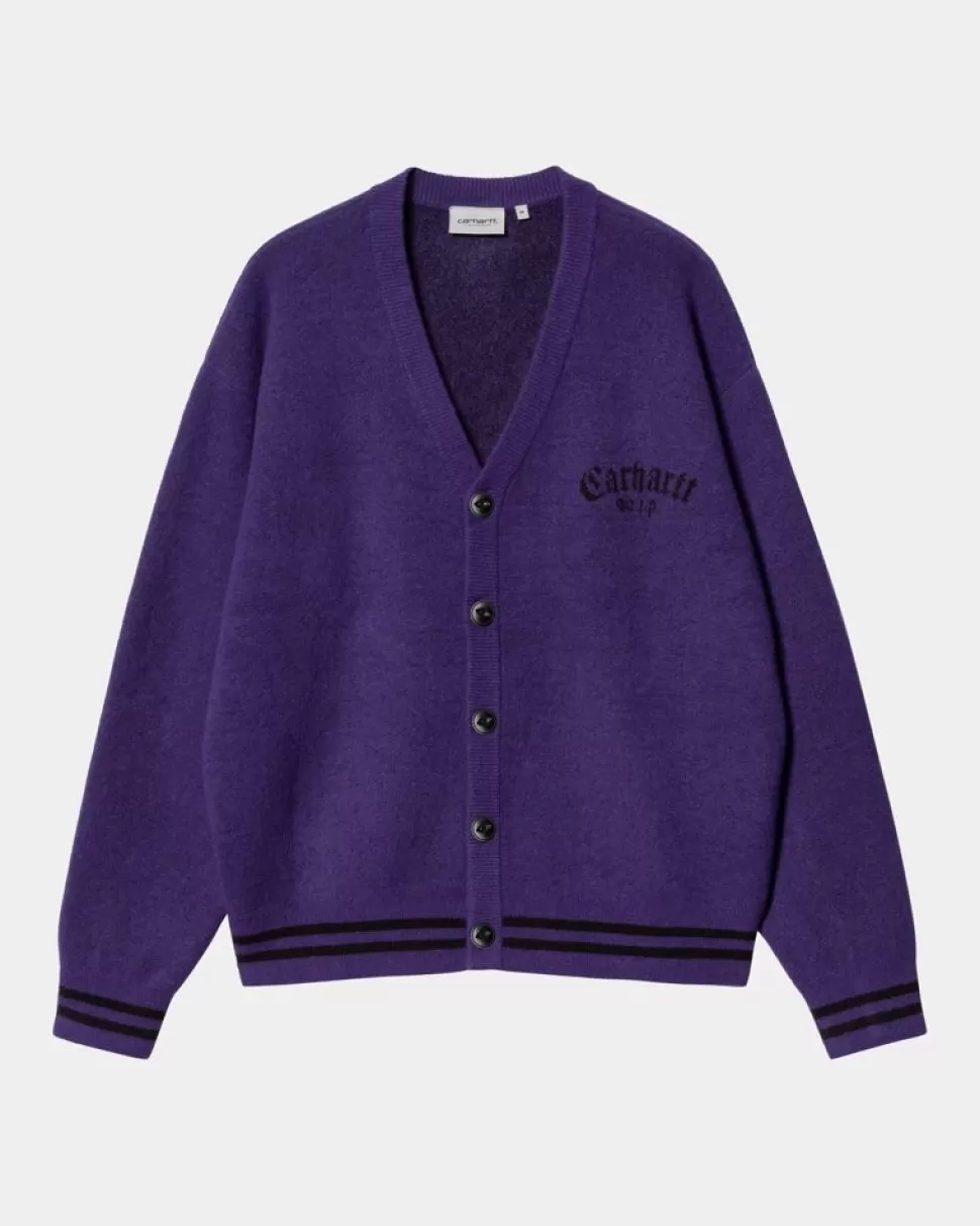 Carhartt WIP Onyx Cardigan | Tyrian / Sort Hot