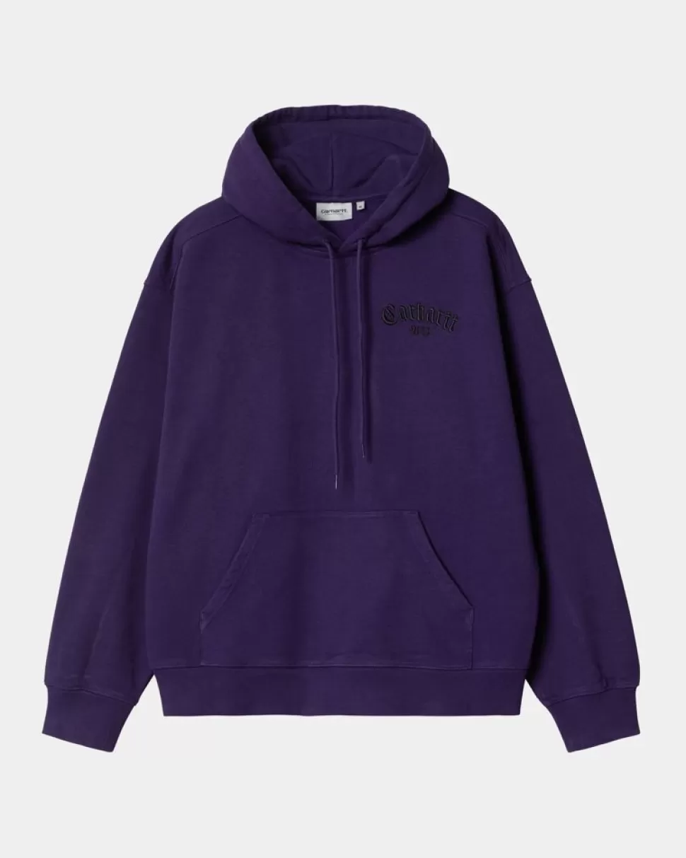 Carhartt WIP Onyx Script Sweatshirt Med Haette | Tyrian Cheap