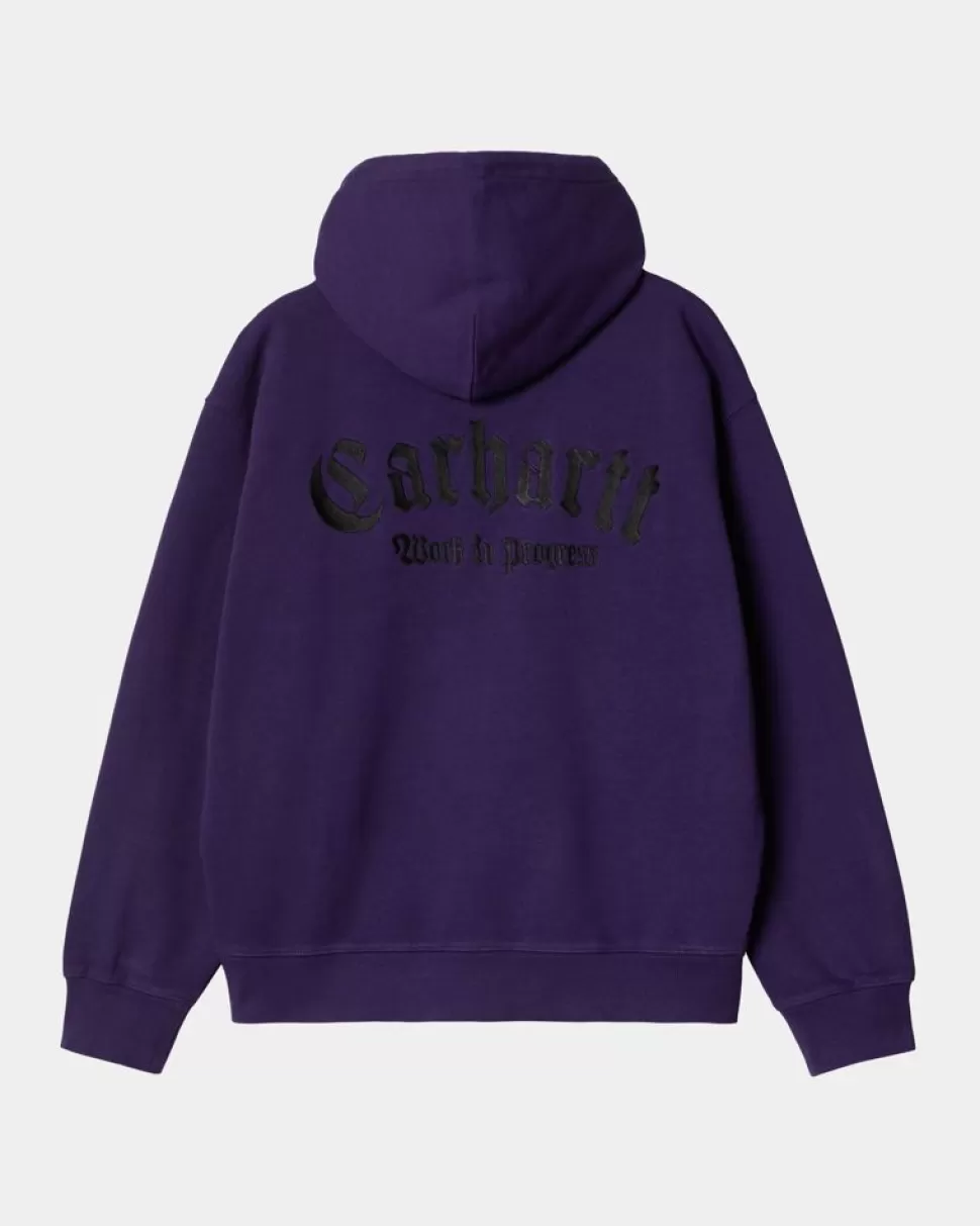 Carhartt WIP Onyx Script Sweatshirt Med Haette | Tyrian Cheap