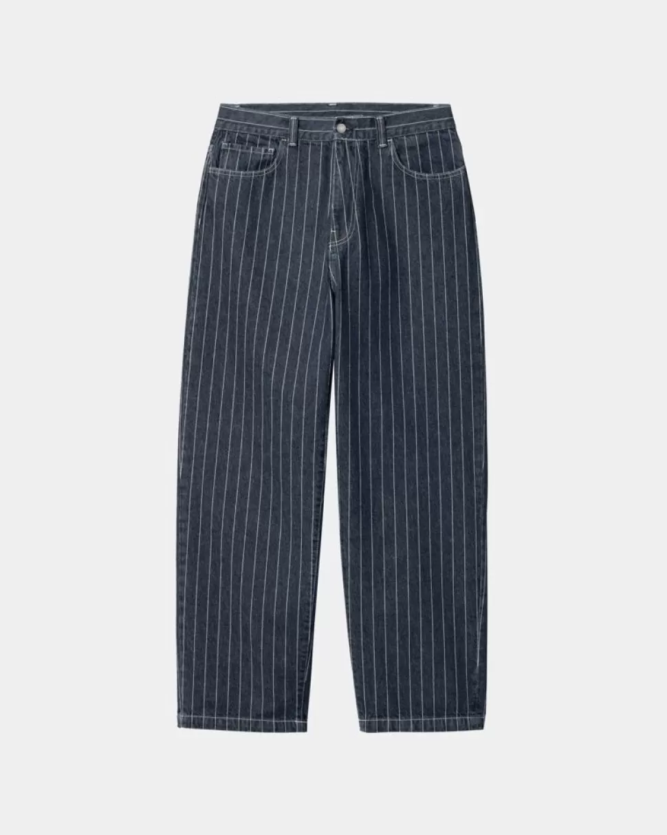 Carhartt WIP Orlean Stripe Bukser | Bla/Hvid (Stenvasket) Shop