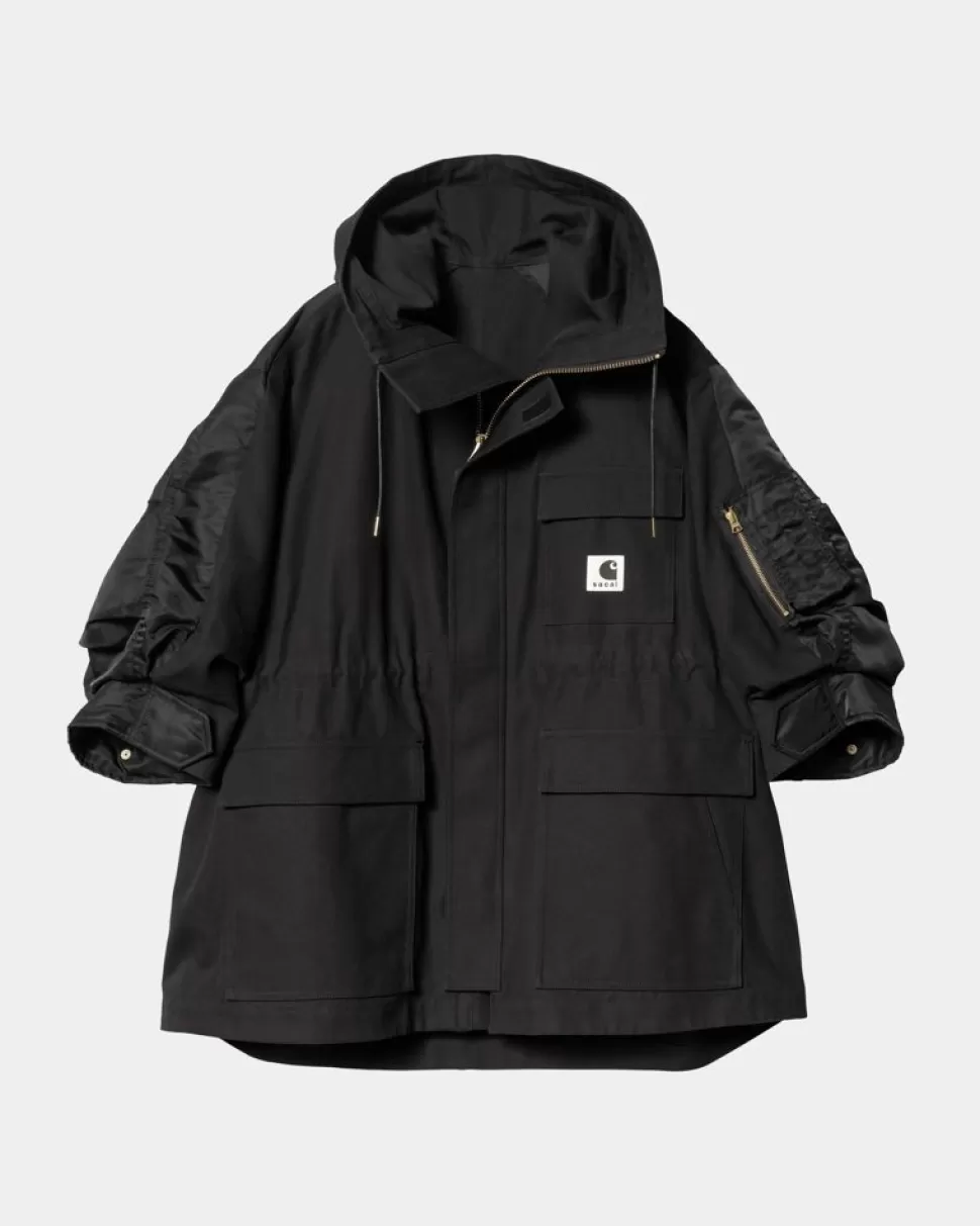Carhartt WIP Sacai X And X Nylon Twill Frakke | Sort New
