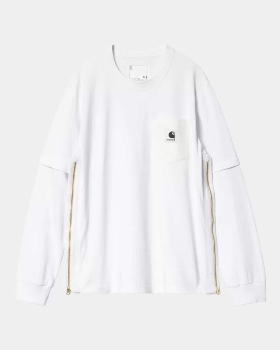 Carhartt WIP Sacai X Langaermet T-Shirt | Hvid Flash Sale