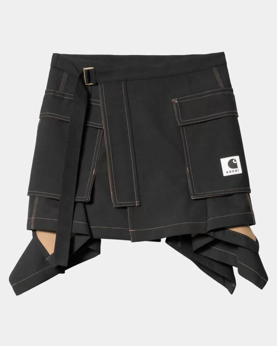 Carhartt WIP Sacai X Suiting Bonding-Nederdel Til Kvinder | Sort Best Sale