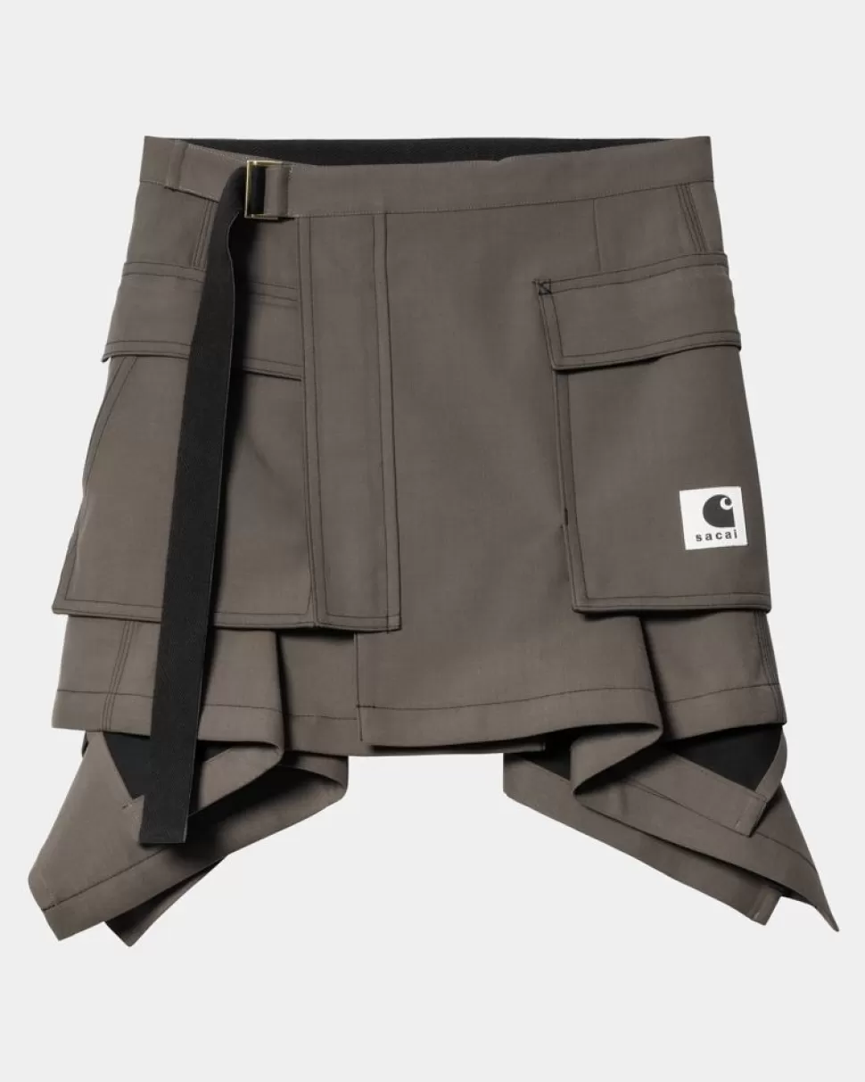 Carhartt WIP Sacai X Suiting Bonding-Nederdel Til Kvinder | Taupe Best