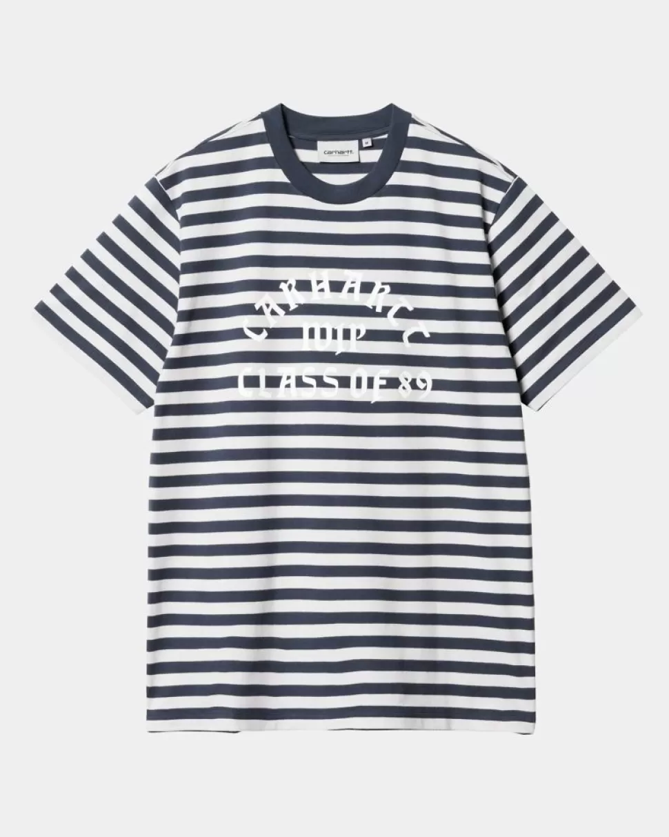 Carhartt WIP Scotty Stripe Atletisk T-Shirt | Bla / Sonic Solv Cheap