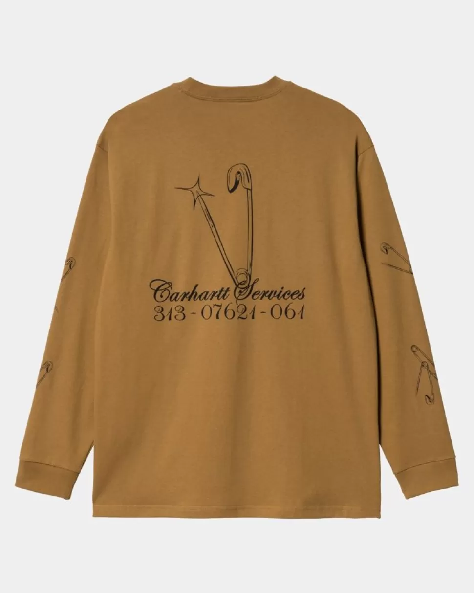 Carhartt WIP Sikkerhedsnal Langaermet T-Shirt | Hamilton Brown Online