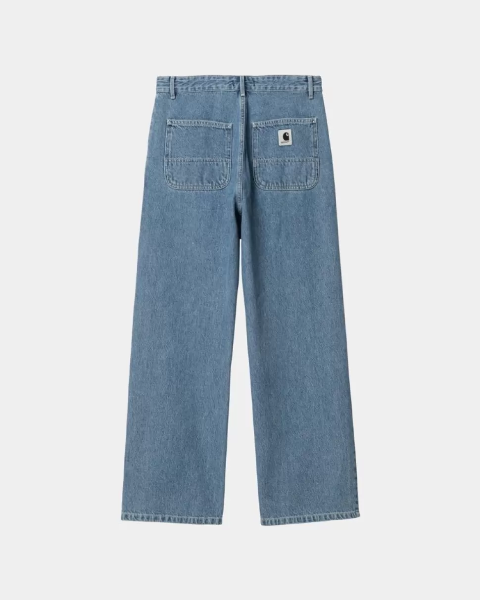 Carhartt WIP Simple Bukser Til Kvinder - Denim | Bla (Heavy Stone Vask) Cheap