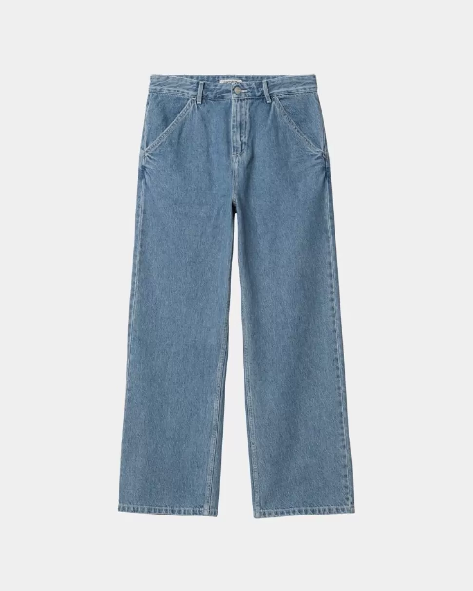 Carhartt WIP Simple Bukser Til Kvinder - Denim | Bla (Heavy Stone Vask) Cheap