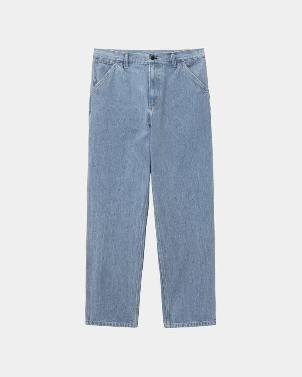 Carhartt WIP Single Knee Pant - Denim | Bla (Sten Bleget) Flash Sale