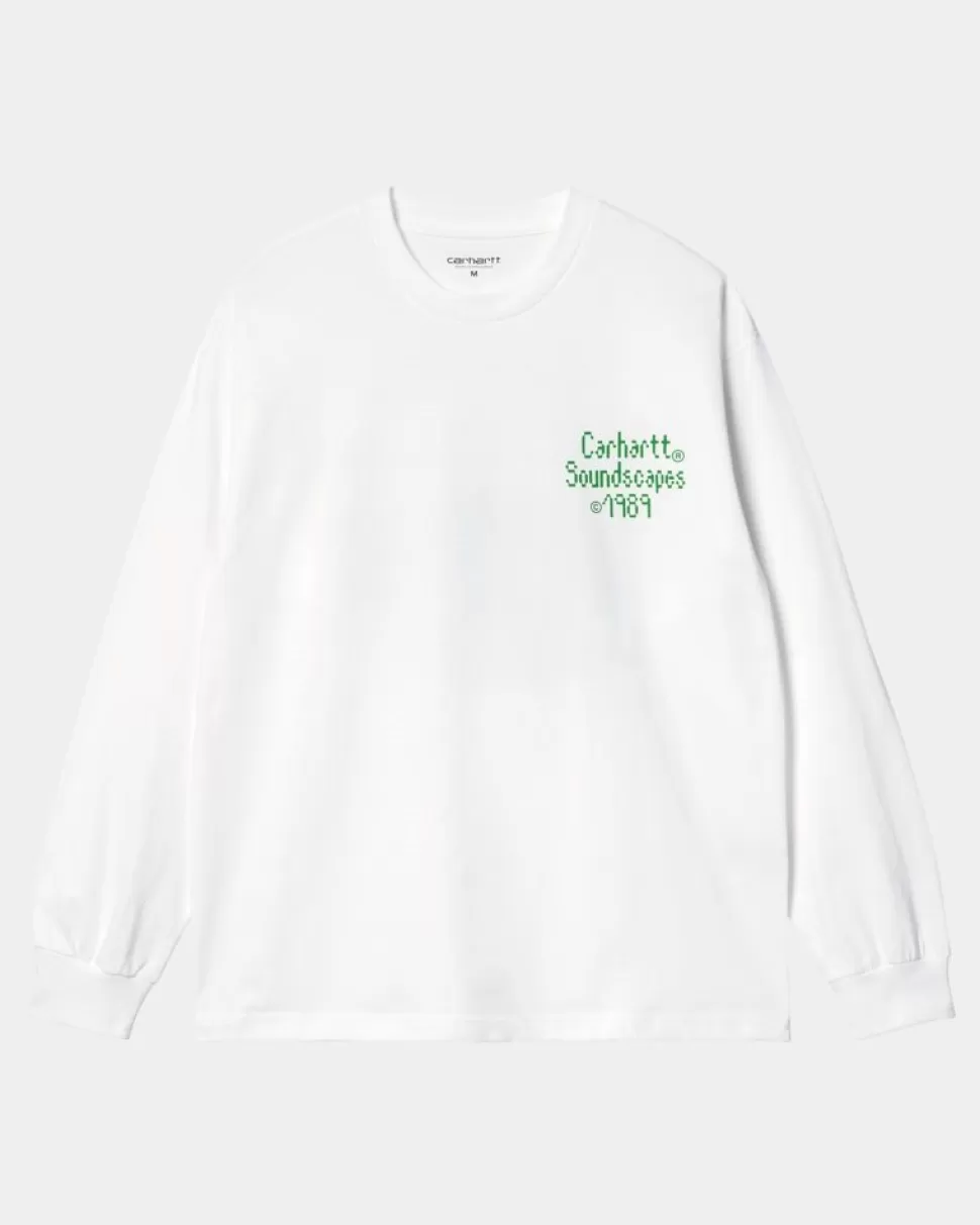 Carhartt WIP Soundface Langaermet T-Shirt | Hvid Best