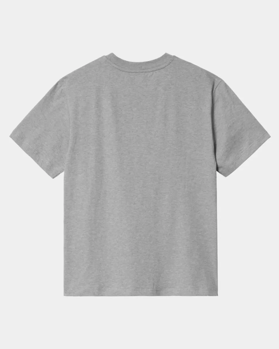 Carhartt WIP T-Shirt Med Lommer Til Kvinder | Gra Lyng Flash Sale