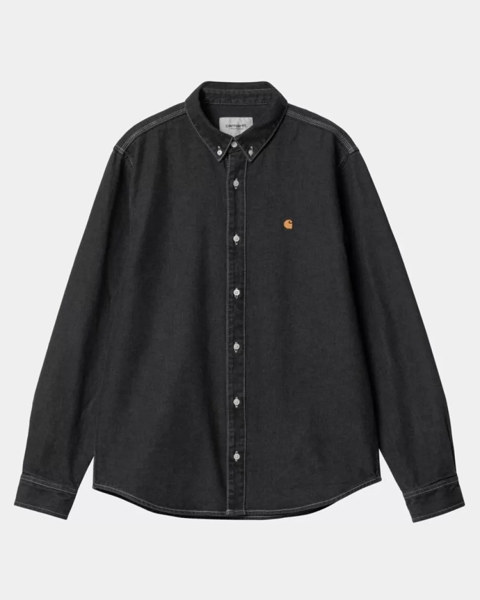 Carhartt WIP Weldon Skjorte | Sort (Stenvasket) Fashion